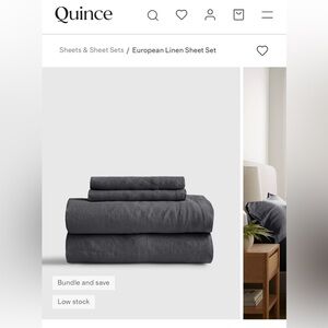 Quince European Linen Sheet Set